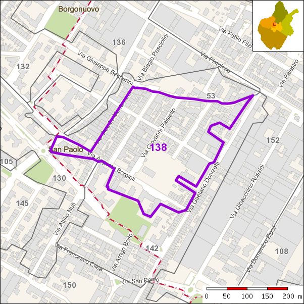 Perimetro della sezione 138