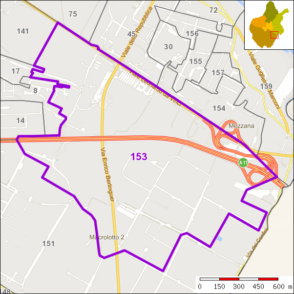 Perimetro della sezione 153