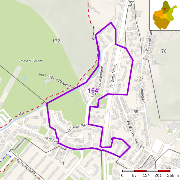 Perimetro della sezione 164